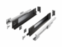 Guide per cassetti Axispro Soft close estrazione totale portata kg.40 con Spondina Nero+Vetro A mm.84 varie lunghezze | GTV